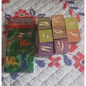 Dinosaur Book cover and block set unique